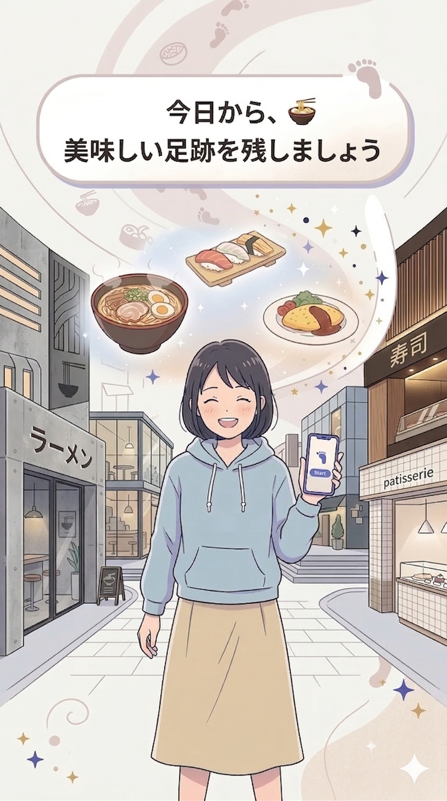 今日から、美味しい足跡を残しましょう